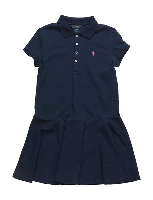 Stretch Mesh Polo Dress Ralph Lauren Kids Blue