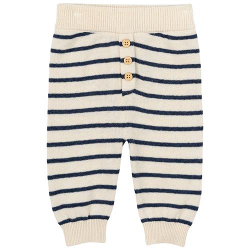 The New Siblings Norton Strikkede Bukser Mood Indigo Striped | Marine blå | 62 cm