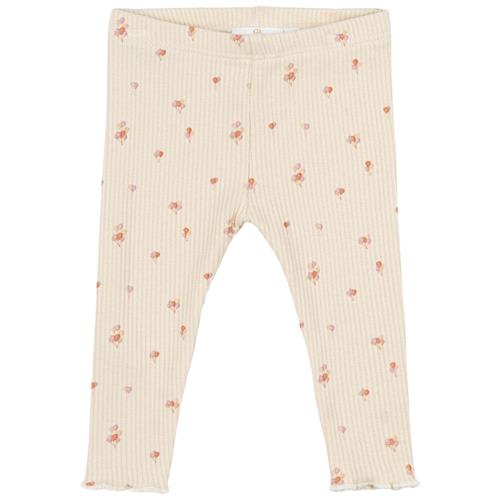 The New Siblings GOTS Noella Rib-leggings White Swan 62 cm  Creme  62 cm  kvinde