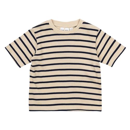 The New Siblings GOTS Nat Uni Tee Mood Indigo Striped | Marine blå | 104 cm