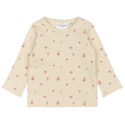 The New Siblings GOTS Noella Rib T-shirt White Swan 68 cm  Creme  68 cm  kvinde