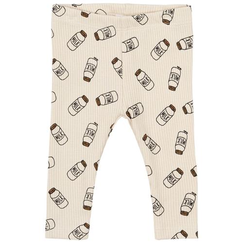 The New Siblings GOTS Nigel Leggings White Swan 62 cm  Creme  62 cm  mand