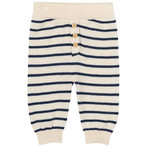 The New Siblings Norton Strikkede Bukser Mood Indigo Striped 74 cm  Marineblå  74 cm  mand
