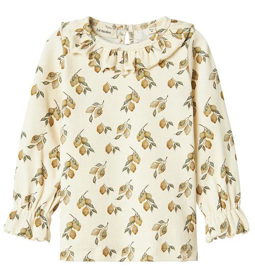 Lil Atelier Lil' Atelier Bluse - Rib - NmfGavo - Turtledove/Lemon