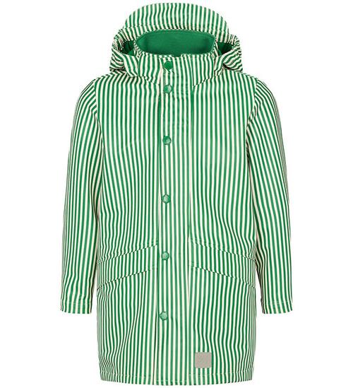 MarMar Regnjakke - PU - October - Green Stripes