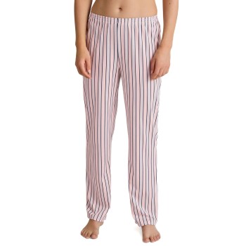 Calida Favourites Sleep Long Pants Rosa stribet bomuld Small Dame