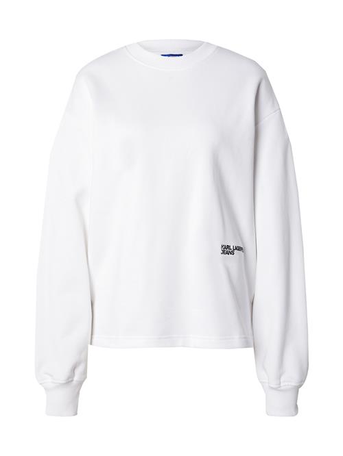 Se KARL LAGERFELD JEANS Sweatshirt  sort / hvid ved About You