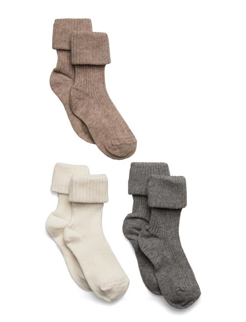 Cotton Rib Baby Socks - 3-Pack Mp Denmark Beige