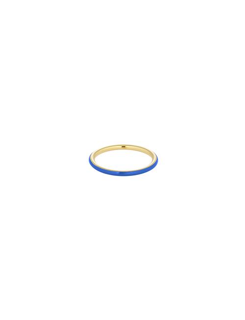 Classic Stack Ring Design Letters Blue