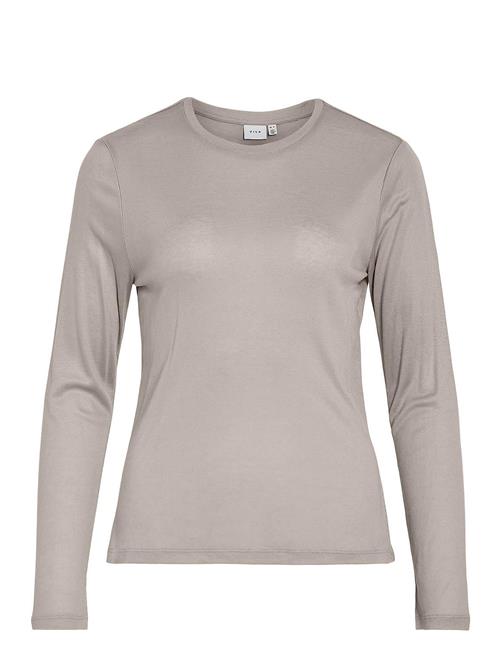 Vialexia O-Neck L/S Top - Noos Vila Grey