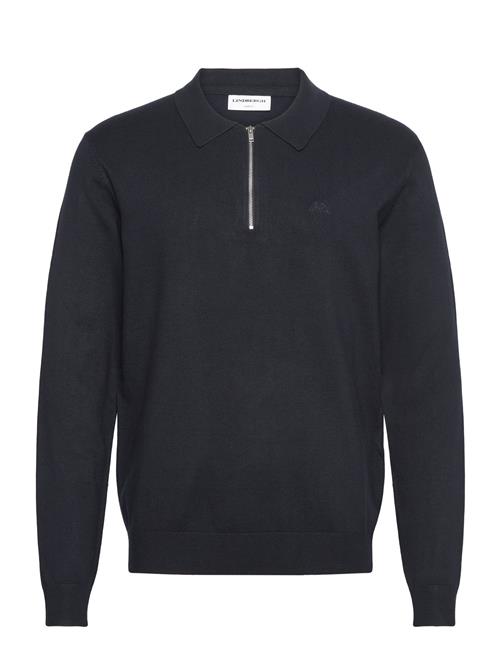 Se Ecovero L/S Zip Polo Lindbergh Navy ved Booztlet