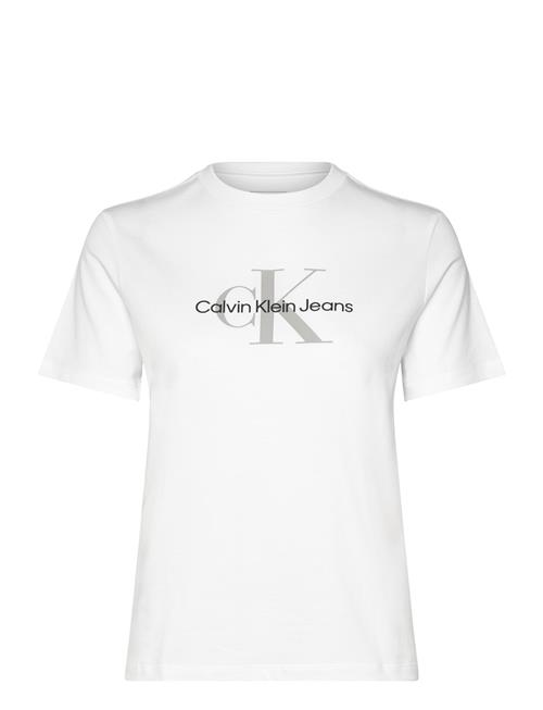 Ss Monologo Crewneck Tee Calvin Klein Jeans White