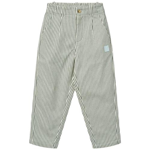 Liewood GOTS Beal Bukser Stripe Whale Blue Creme De La Creme 98 cm  Blå  98 cm  mand