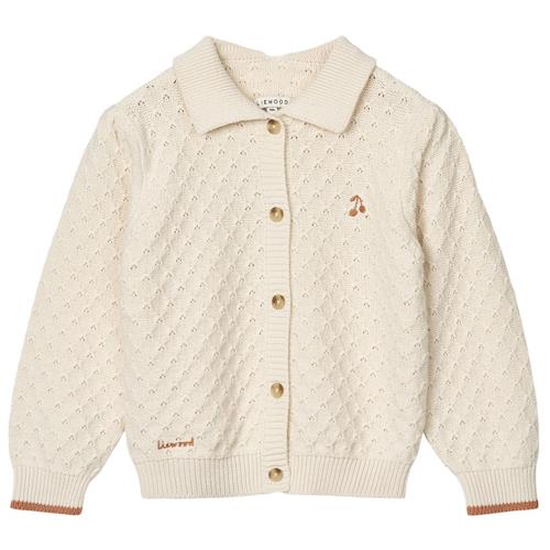 Liewood Jane Strikket Cardigan Sandy 116 cm  Creme  116 cm  kvinde