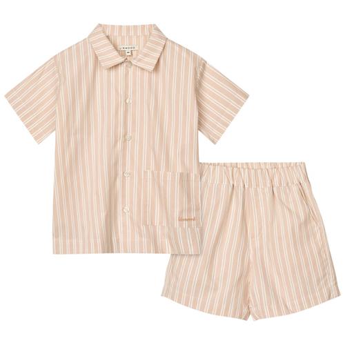 Liewood GOTS Leona Sæt Med Tøj Stripe Sorbet Rose Creme De La Creme 92 cm  Lyserød  92 cm  Unisex