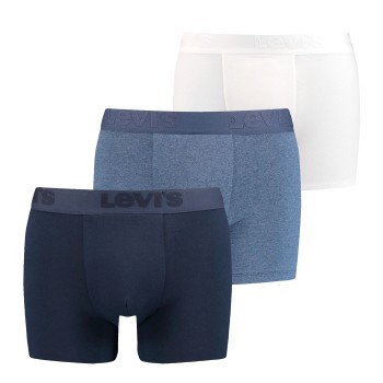 Levis 3P Premium Boxer Hvid/Marine bomuld Medium Herre