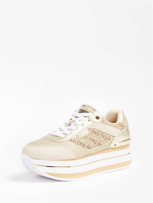 GUESS Sneaker low  beige / mørkebeige / hvid