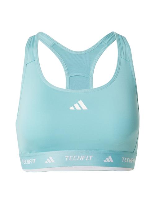 ADIDAS PERFORMANCE Sports-BH 'Techfit'  lyseblå / hvid