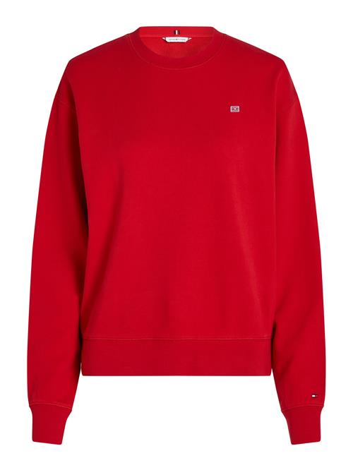 TOMMY HILFIGER Sweatshirt 'REG CONTRAST FLAG SWEATSHIRT'  rød