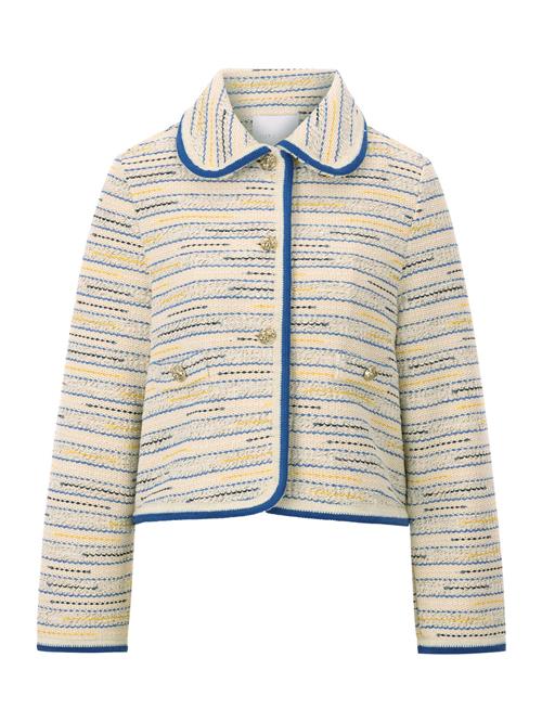 Rich & Royal Cardigan  creme / blå / gul