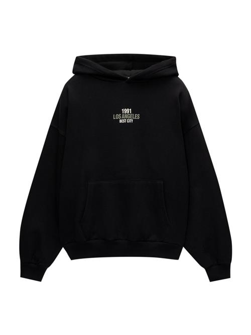 Pull&Bear Sweatshirt  greige / sort / hvid