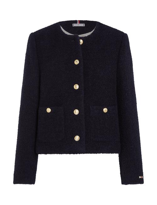 Crop Boucle Gold Button Jacket Tommy Hilfiger Navy