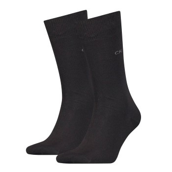 Calvin Klein Legwear Calvin Klein Strømper 2P Carter Casual Flat Knit Sock Sort Str 39/42 Herre