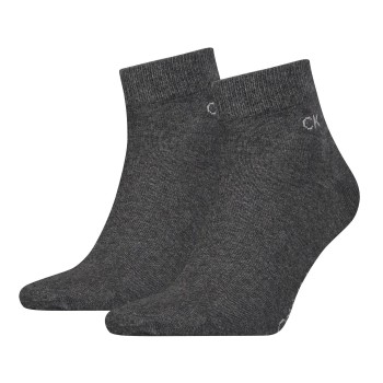 Calvin Klein Legwear Calvin Klein Strømper 2P Quarter Socks Grå Str 39/42 Herre