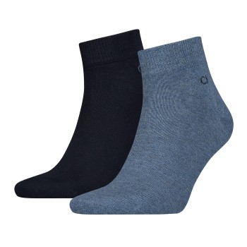 Calvin Klein Legwear Calvin Klein Strømper 2P Quarter Socks Jeansblå Str 43/46 Herre