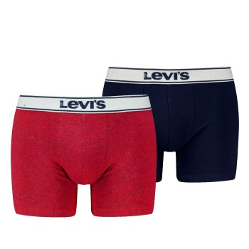 Levis 2P Base Vintage Boxer Marine/Rød bomuld Small Herre