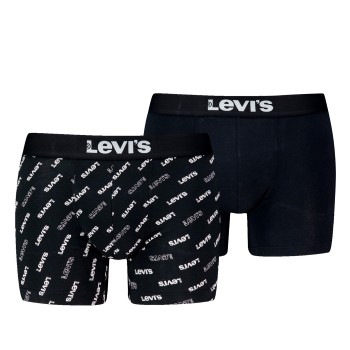 Levis 2P Logo Aop Boxer Brief Sort bomuld Small Herre