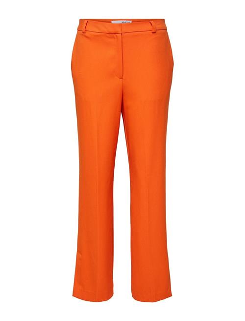 Slfmyla-Mynella Hw Straight Pant Curve Selected Femme Orange