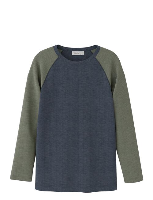 Nkmwang Wool Needle Ls Top Solid Name It Navy