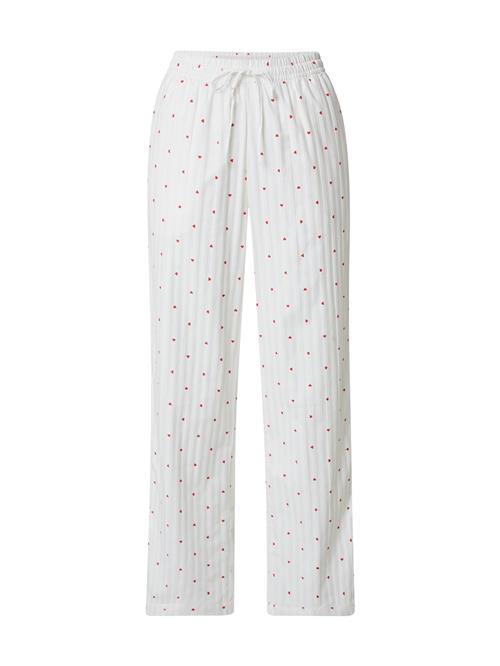 Hunkemöller Pyjamasbukser  rød / hvid