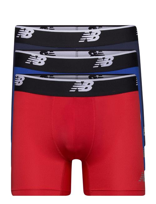 Mens Mesh 5 Inch Boxer Brief No Fly 3 Pack New Balance Red