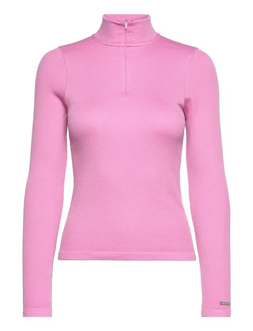 Ribbed Wool Half Zip Aim´n Pink