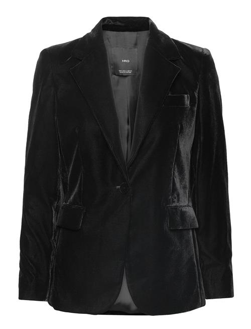 Velvet Blazer Mango Black