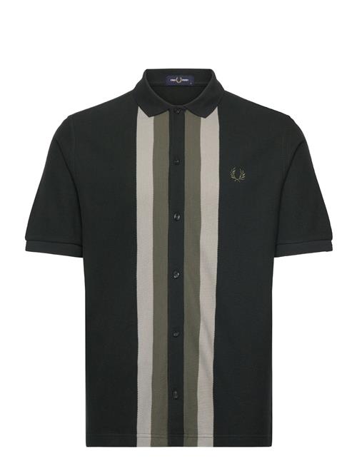 Panelled Button Polo S Fred Perry Green