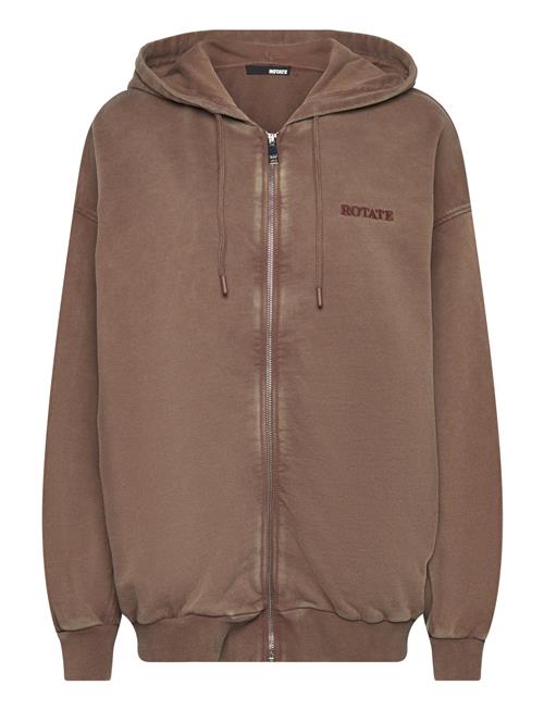 Se Over D Sweat Hoodie ROTATE Birger Christensen Brown ved Booztlet