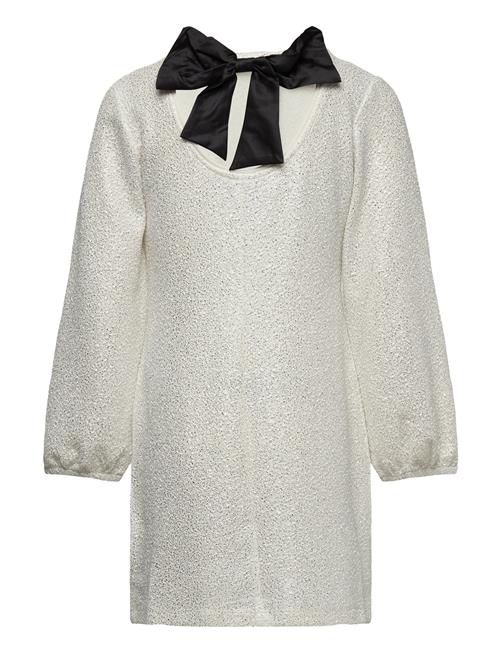 Dress With Puff Sleeves And Bo Lindex White