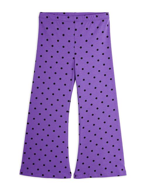 Polka Dot Flared Trousers Mini Rodini Purple