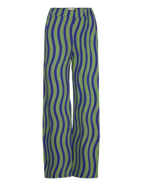 Se Multicolour Waves Printed Pants Bobo Choses Green ved Booztlet