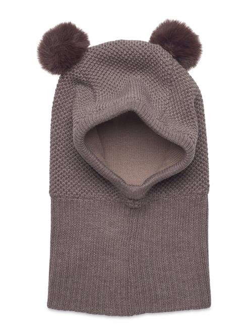 Balaclava Windstop W. Pompoms Huttelihut Brown