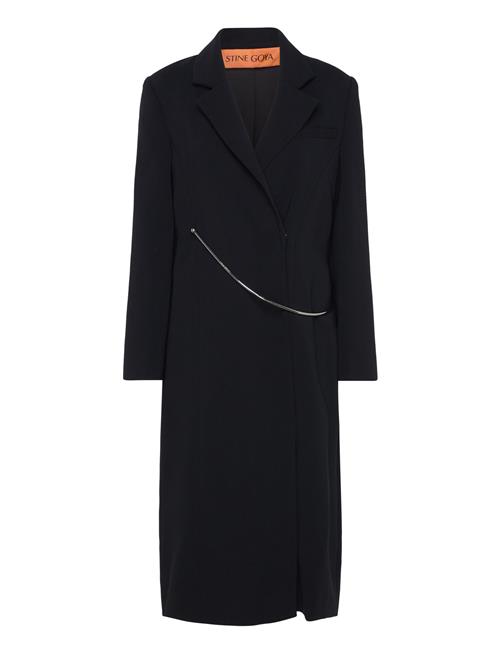 Straight Long Sleeve Coat, 2273 Cre STINE GOYA Black