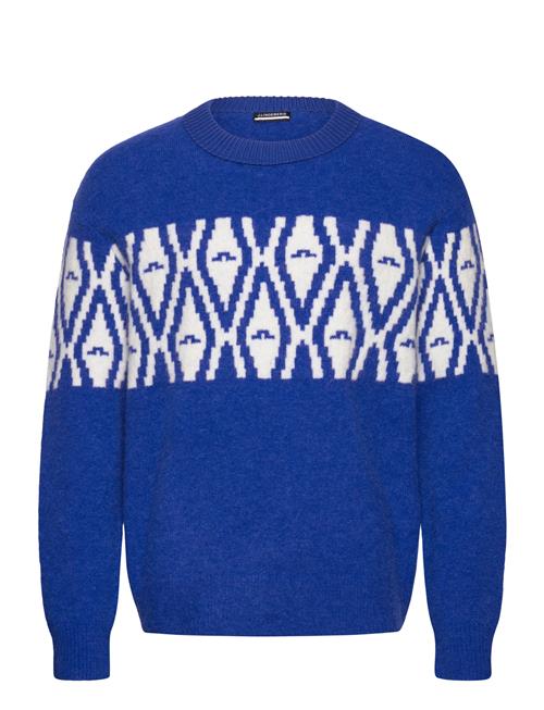 Jalen Jacquard Knitted Sweater J. Lindeberg Blue