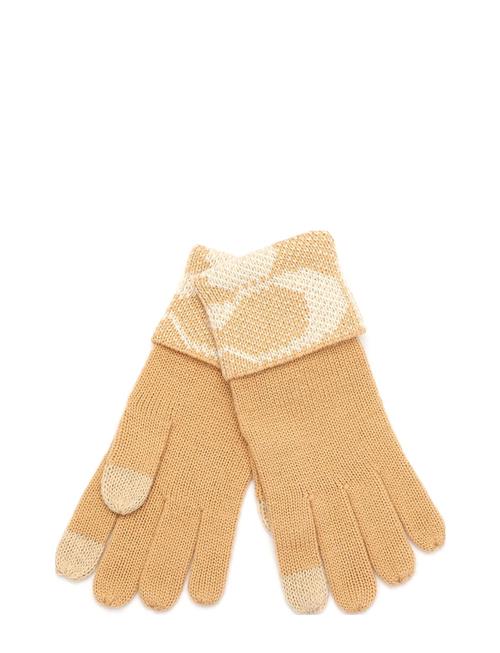 Jumbo Signature C Knit Glove Coach Accessories Beige