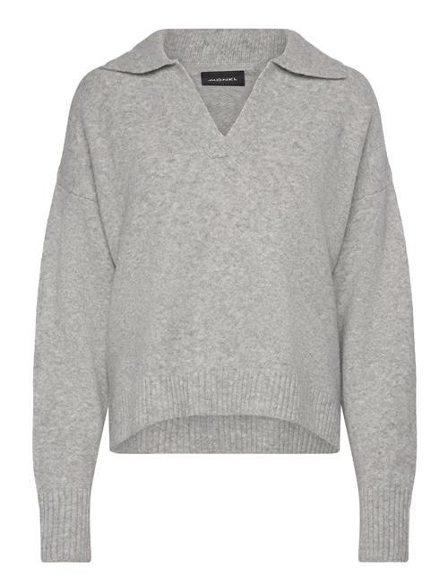 Soft Knit Polo Sweater Monki Grey