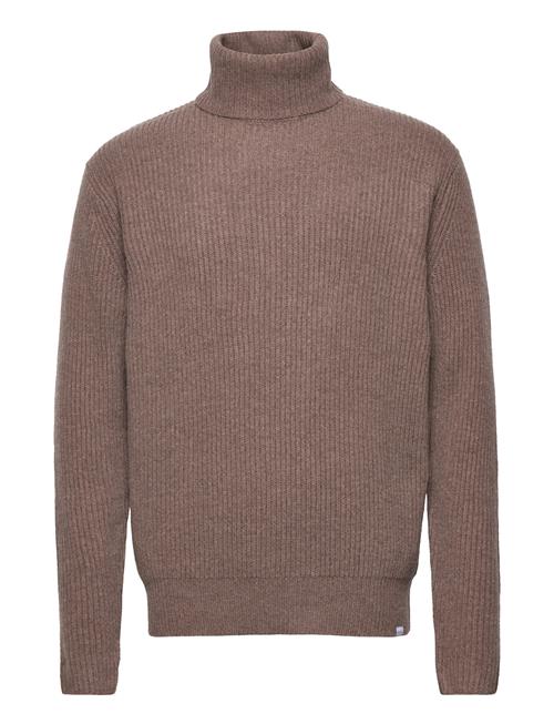 Eddie Wool Rib Rollneck Knit Les Deux Beige