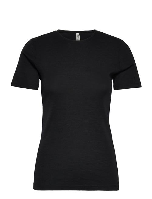 Se Top Merino Wool Ss Lindex Black ved Booztlet