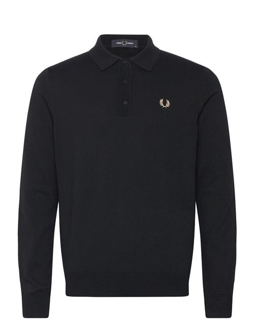 Classic Knitted Shirt Ls Fred Perry Black